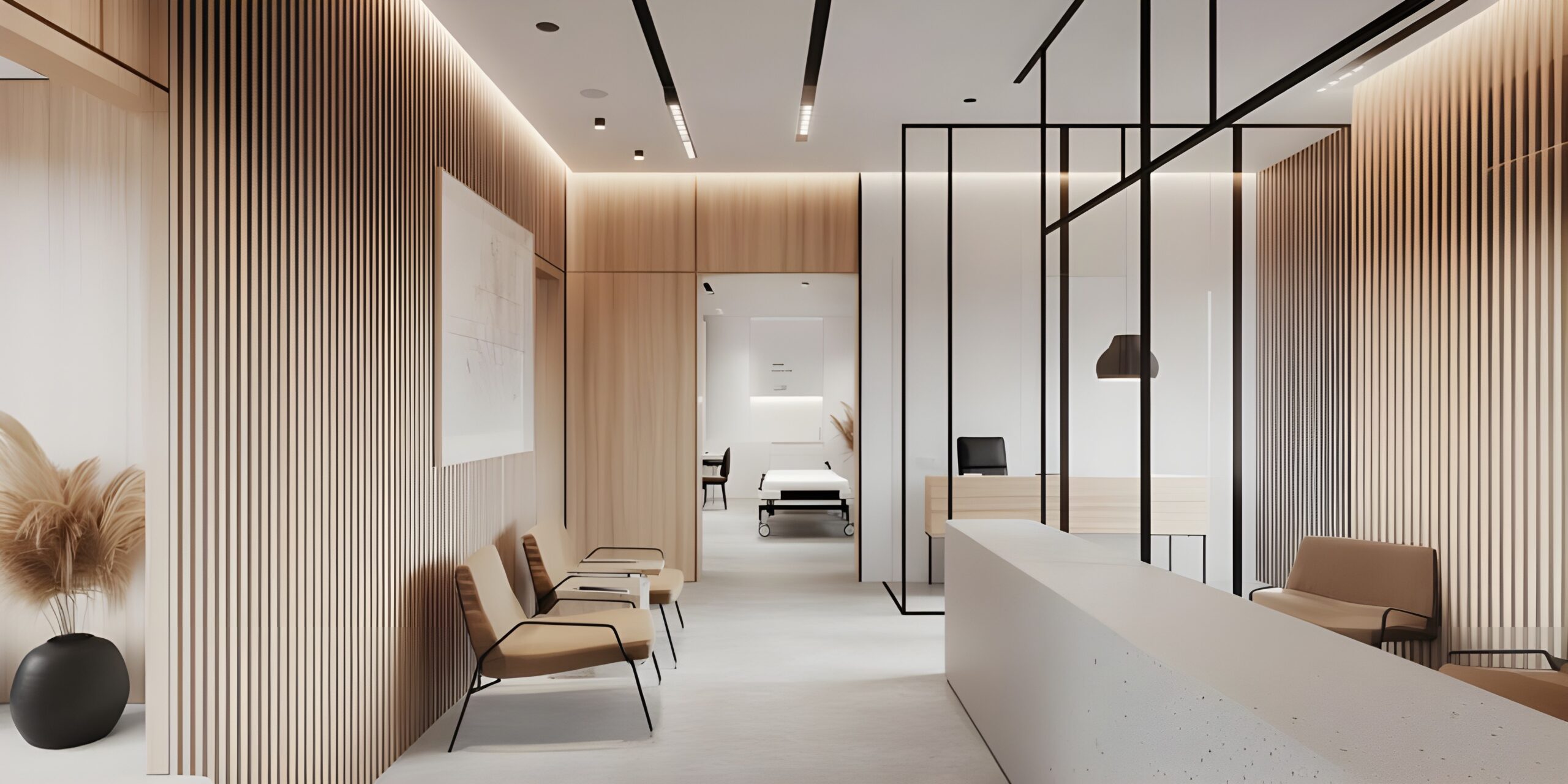 Aranżacja gabinetów lekarskich. Wnętrza premium. Medycyna estetyczna.