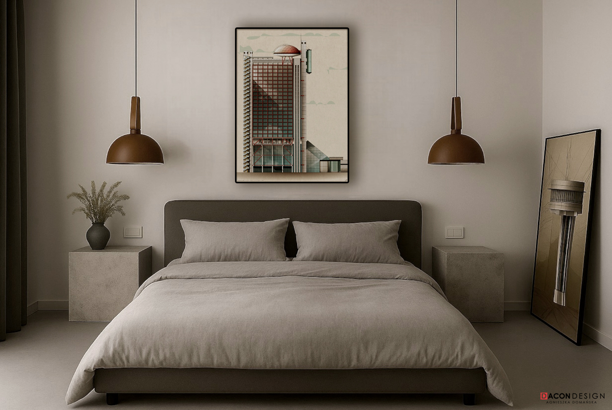 Aranżacja apartamentu we Wrocławiu. Minimalistyczna sypialnia. Wnętrza premium. Projekty wnętrz